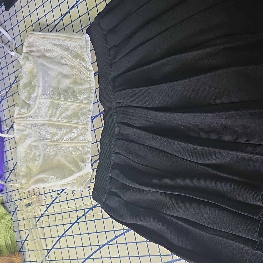 Classic Black Pleated Skirt